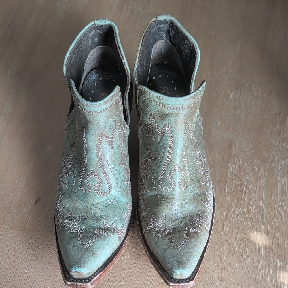 Ariat Brown Leather Western Boots - Picture 7 of 9